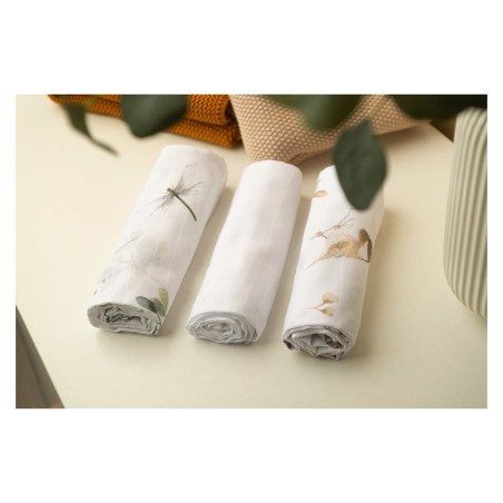 Musliin lapid 70x80 cm 3-pakk – VALGE