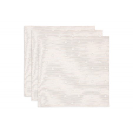 Musliinlapid, 70x70 cm, 3 tk, Miffy Stripe Biscuit