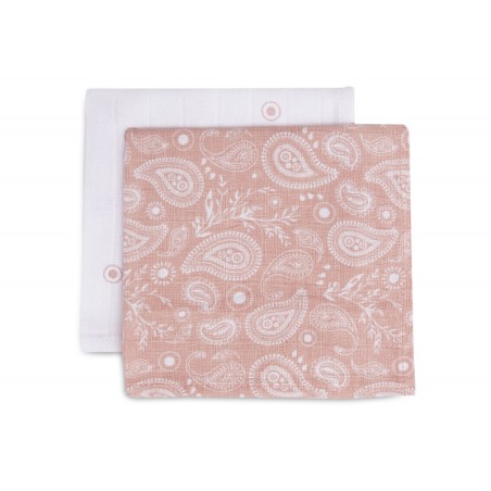 Musliin GOTS beebilapid 31x31 cm - 2 tk - Paisley & Halo Rosewood