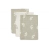 Beebilapid musliin 15x21 cm - 3 tk - Twig Olive Green