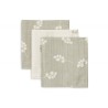 Musliin lapid 3 tk, 31x31 cm, Twig Olive Green