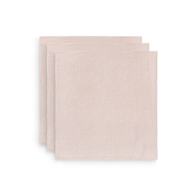 Musliinlapid, 70x70 cm, 3 tk, snake pale pink