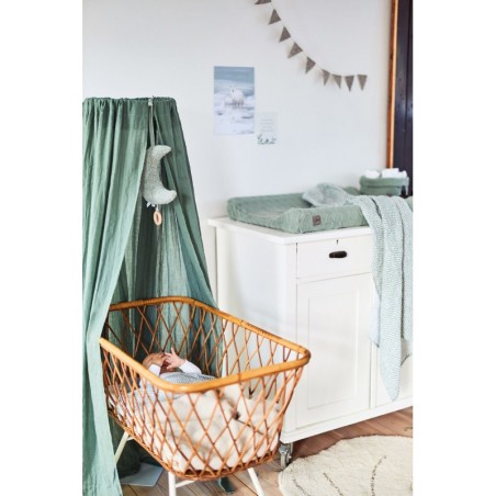 Musliinlapid puuvill 115x115 cm, 2 tk, ash green