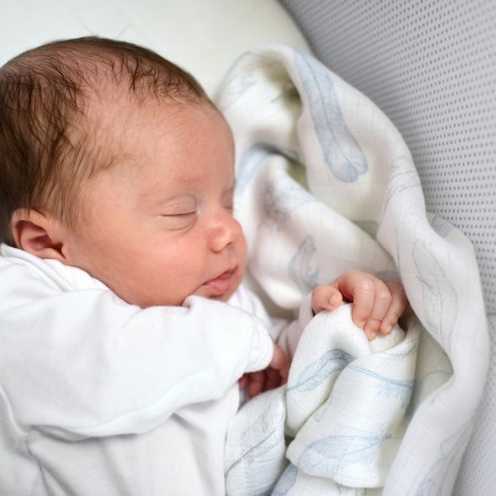 Bambus lapp 70x70 cm, heavenly feathers