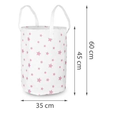 Mänguasjakorv - valge tähtedega