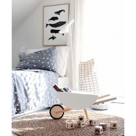 Mänguasjade käru, valge