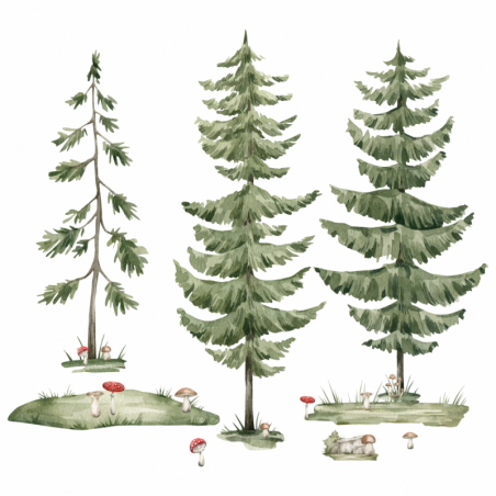 Seinakleebis kuusepuud