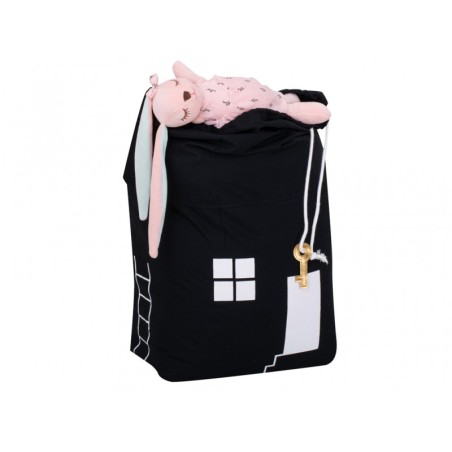 Puuvillane kott panipaik, must