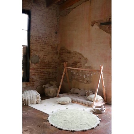 Pestav vaip Bubbly Olive Natural Ø120