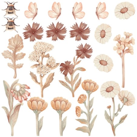 Seinakleebised FLOWERS BOHO SET II