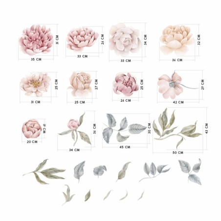 Seinakleebised pojengid ja roosid