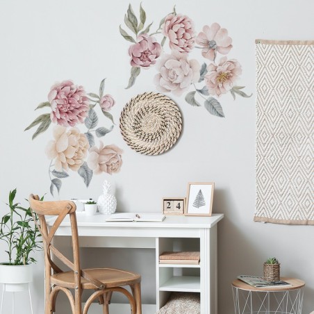 Seinakleebised pojengid ja roosid