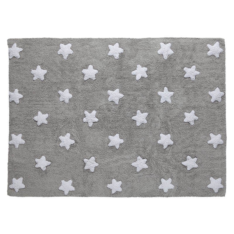 Pestav vaip Grey Stars White 120 x 160 cm
