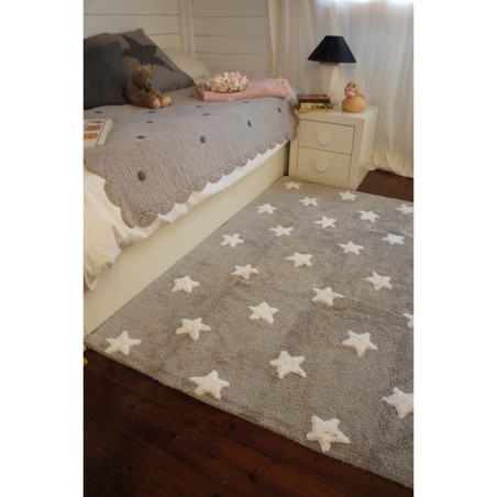 Pestav vaip Grey Stars White 120 x 160 cm