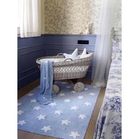 Pestav vaip Blue Stars White 120 x 160 cm