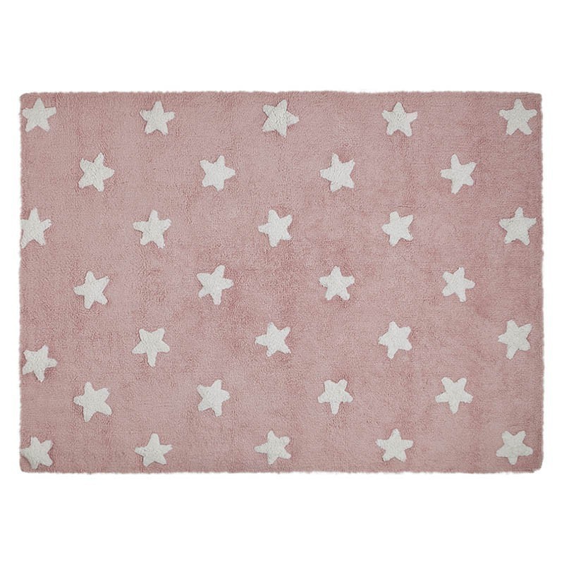 Pestav vaip Pink Stars White 120 x 160 cm