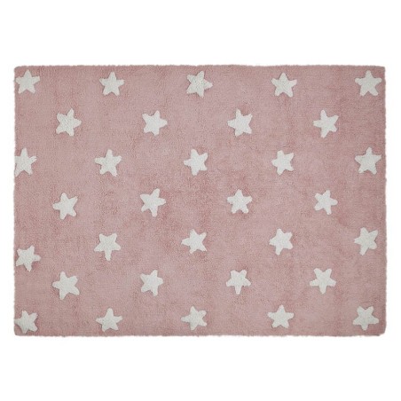 Pestav vaip Pink Stars White 120 x 160 cm