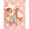 Pestav vaip Pink Stars White 120 x 160 cm