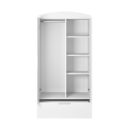 Riidekapp klassika valge, 186x90 cm