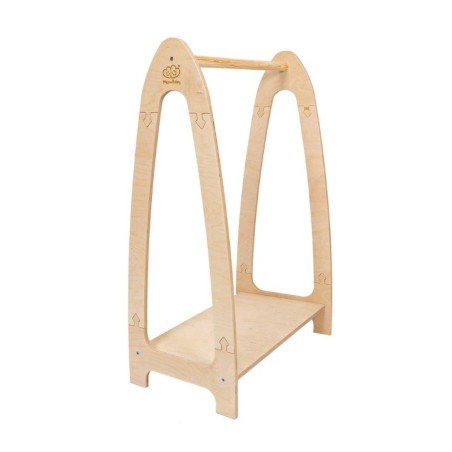 Laste puidust riidestange Soft, väike, naturaalne