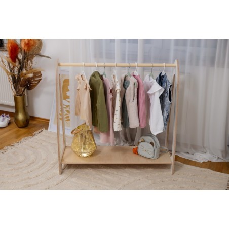 Laste puidust riidestange Soft, suur, valge