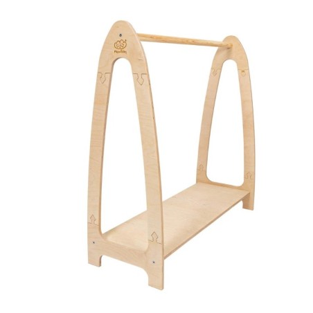 Laste puidust riidestange Soft, suur, naturaalne