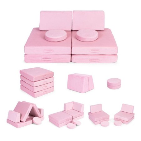 Mooduldiivan lastele, 8 osaline, roosa