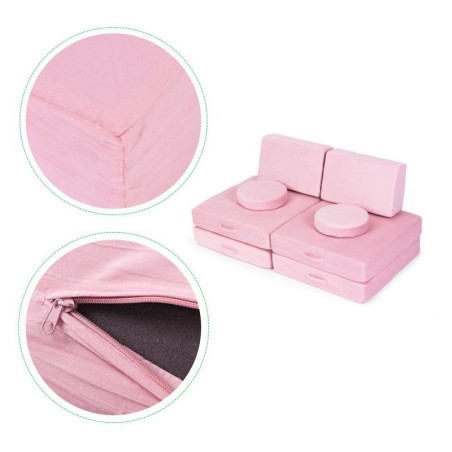 Mooduldiivan lastele, 8 osaline, roosa