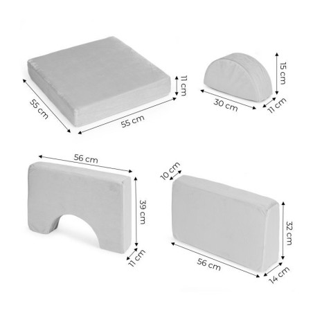 Kahekohaline mooduldiivan lastele, 10 osaline, hall