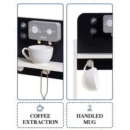 Puidust laste mänguköök must