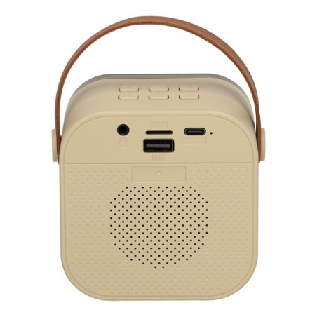 Karaoke komplekt - 2 mikrofoni ja kaasaskantav kõlar, beež