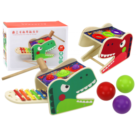 Dinosauruse mäng 2in1 puidust