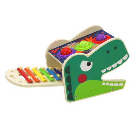 Dinosauruse mäng 2in1 puidust