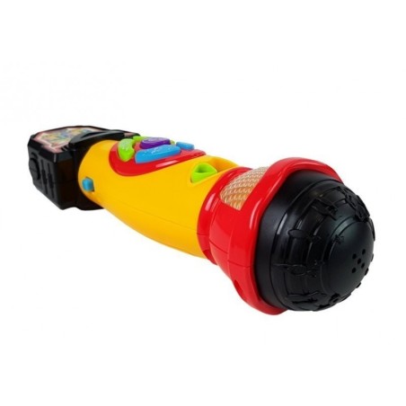 Kollane-must karaoke mikrofon laulude salvestamine