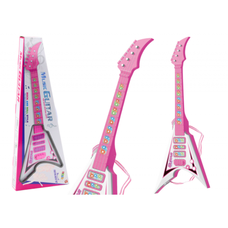 Elektrikitarr lastele Valgus meloodiad Roosa
