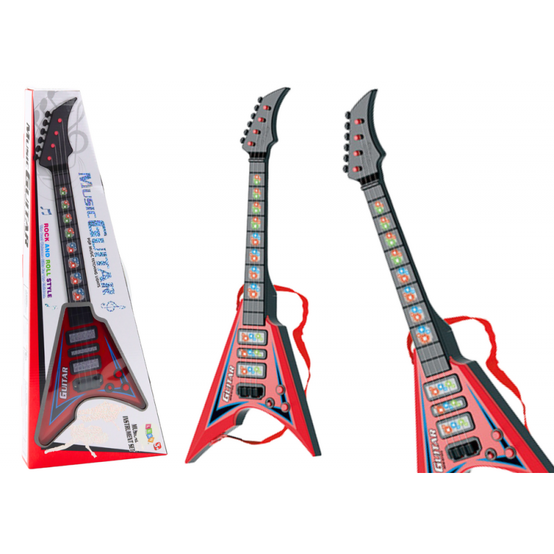 Elektrikitarr lastele Valgus meloodiad Punane