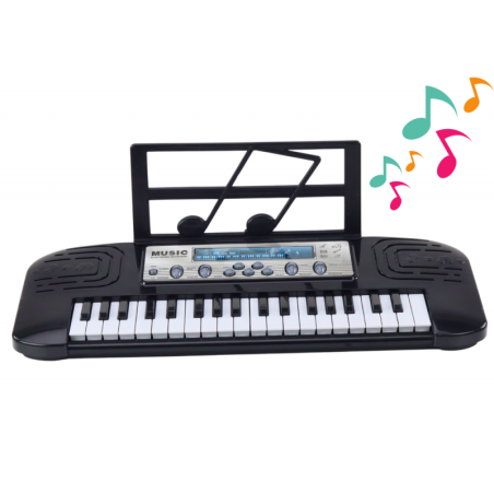Elektriklaver lastele, mikrofoni alus, must