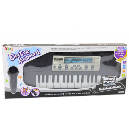 Elektriklaver lastele, mikrofoni alus, must