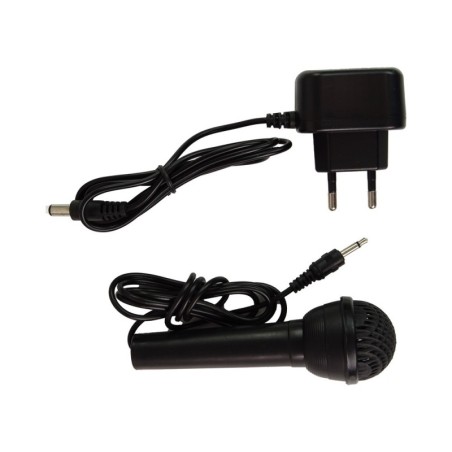 Süntesaator klaver mikrofoniga must