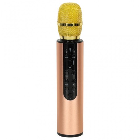 Bluetooth karaoke mikrofon, kuldne