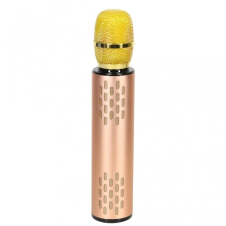 Bluetooth karaoke mikrofon, kuldne