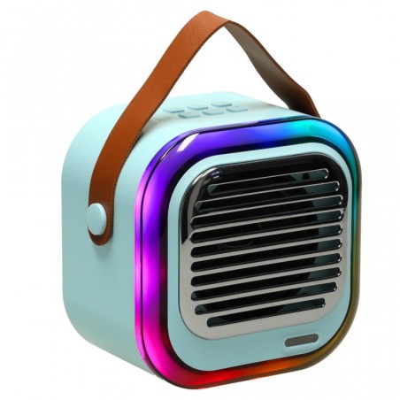 Kaasaskantav USB bluetooth karaoke kõlar mikrofonidega LED, sinine