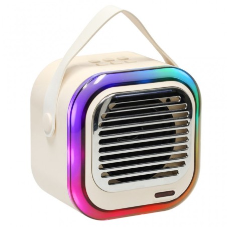 Kaasaskantav USB bluetooth karaoke kõlar mikrofonidega LED, kreem