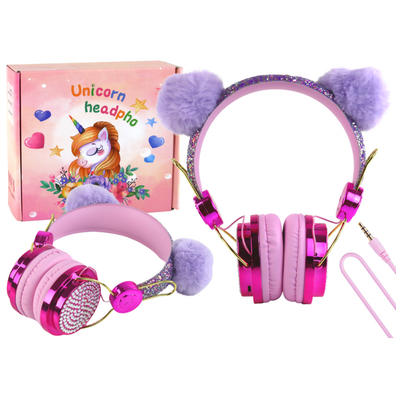 Juhtmega roosade toonidega kõrvaklapid, reguleeritavad, mikrofon