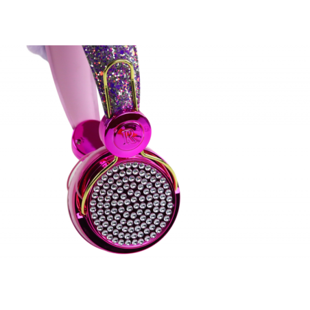 Juhtmega roosade toonidega kõrvaklapid, reguleeritavad, mikrofon