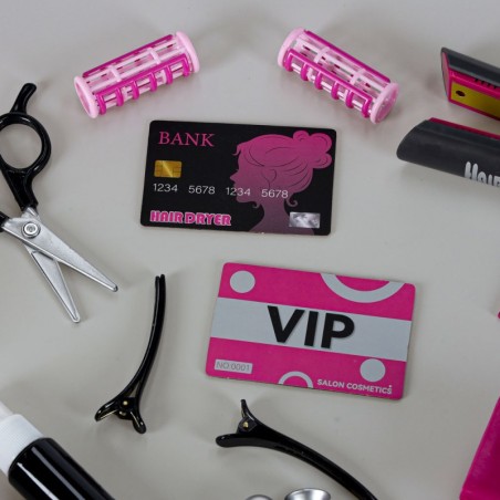 Juuksurikomplekt lastele, föön, sirgendaja, heli valgus 19 eset