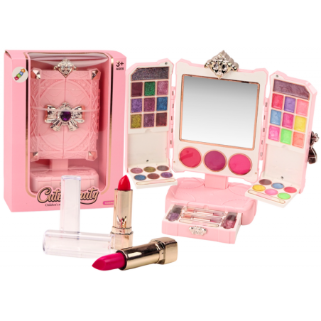 Ilukomplekti peegel reguleeritaval alusel, roosa