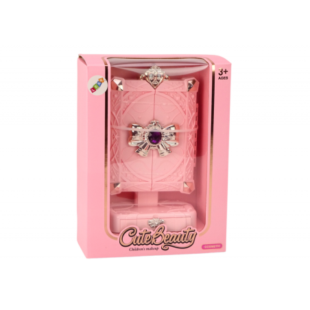 Ilukomplekti peegel reguleeritaval alusel, roosa