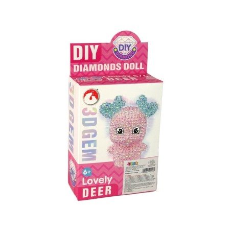 DIY Diamond Creative Kit Roosa põhjapõdra kristallidega litrid 3D võtmehoidja