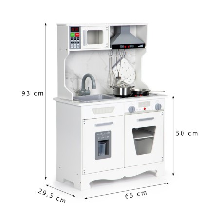 Puidust mänguköök lastele helidega LED + tarvikud